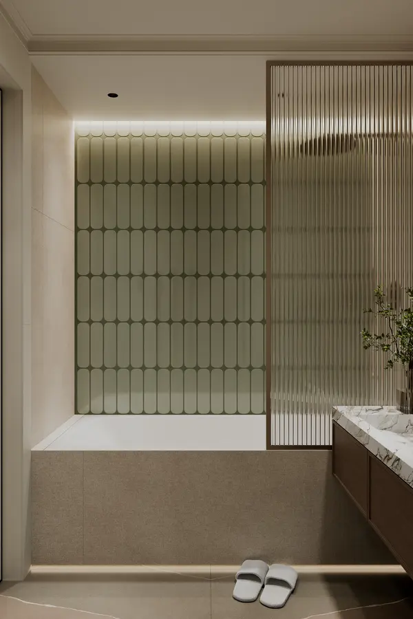 Apartment interior design 90 m² on maloy Filevskoy, Bathroom