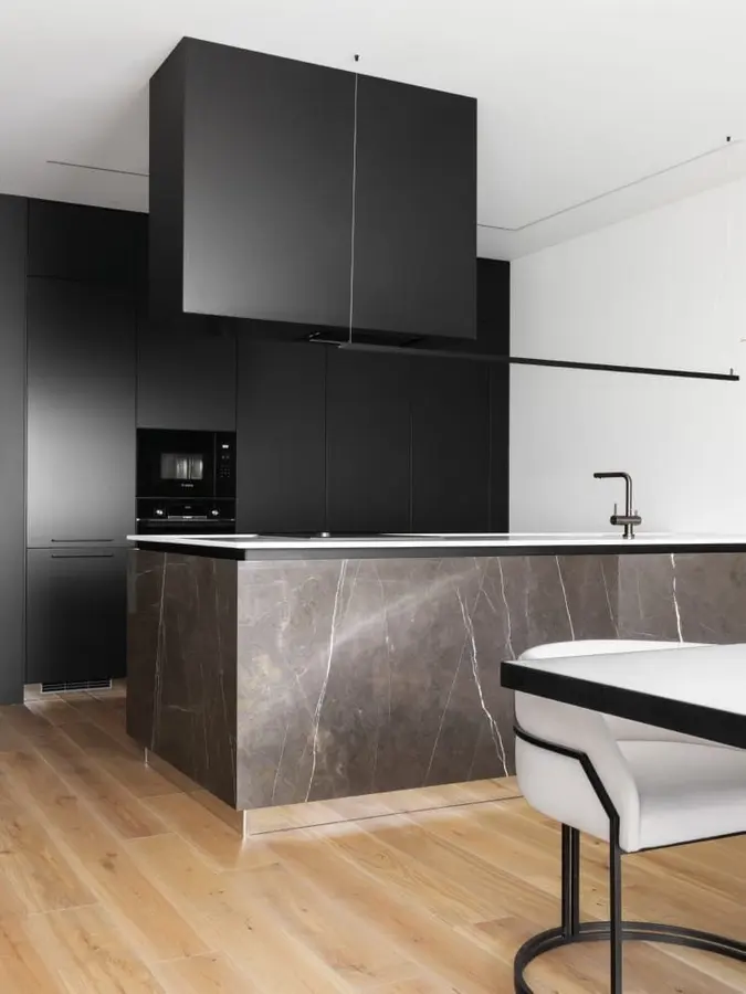 Дизайн квартиры в стиле минимализм, 114 м². Фото и концепция