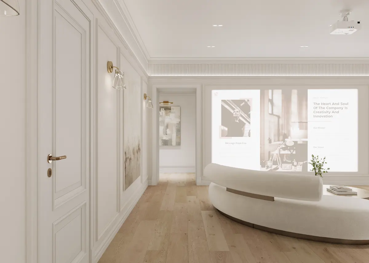 Office interior design in osobnyake 1142 m², Lounge
