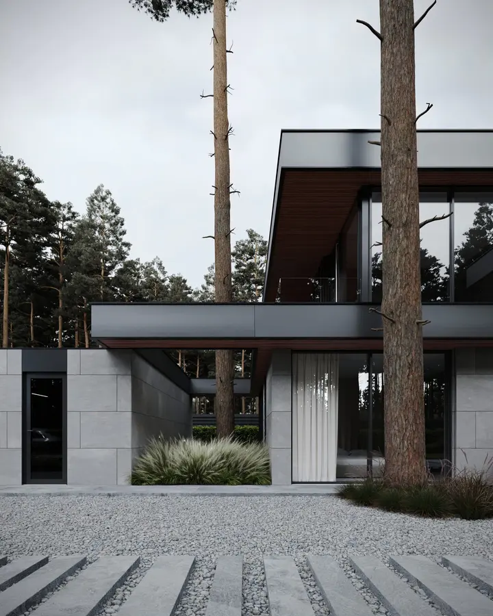 Villa Pine левая часть дома крупным планом