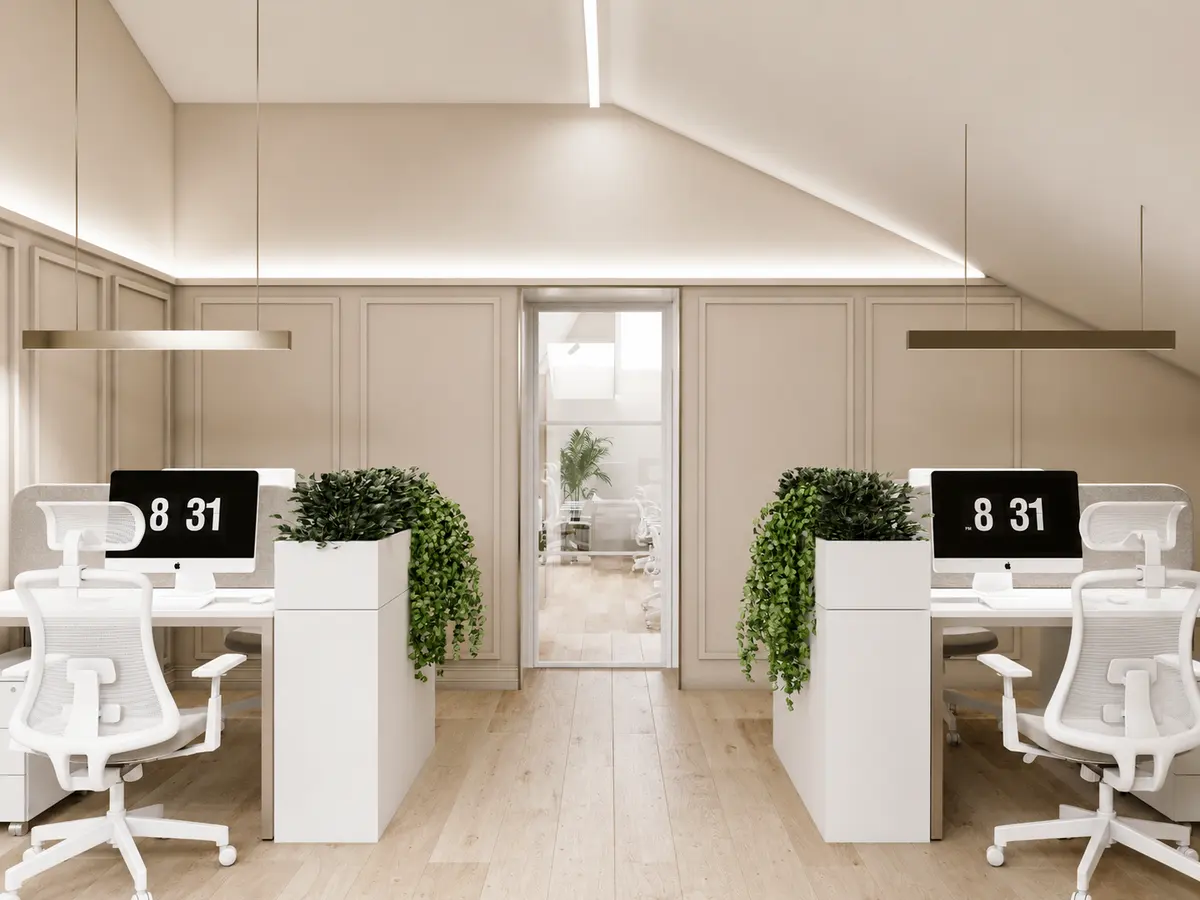 Office interior design in osobnyake 1142 m², Offices