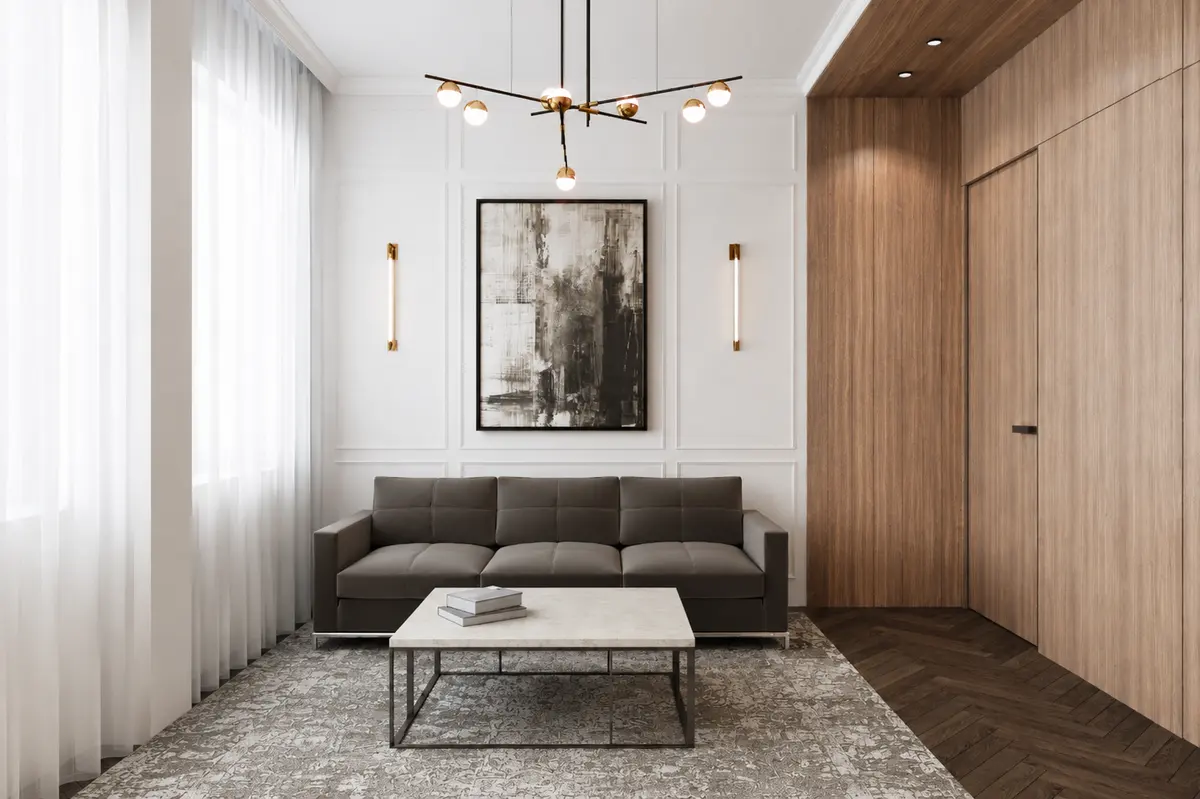 Office interior design in istoricheskom zdanie 200 m², Lounge