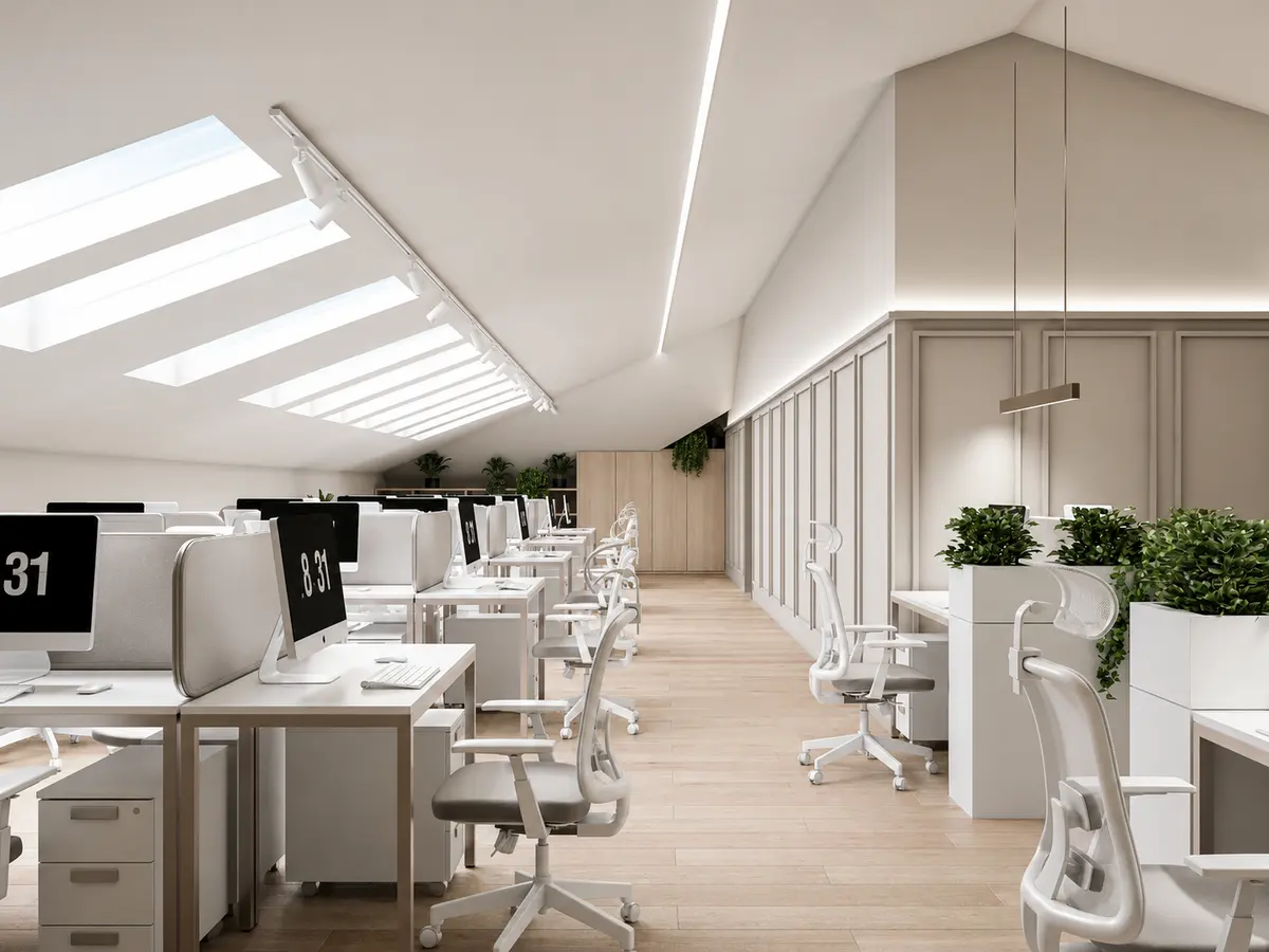 Office interior design in osobnyake 1142 m², Offices
