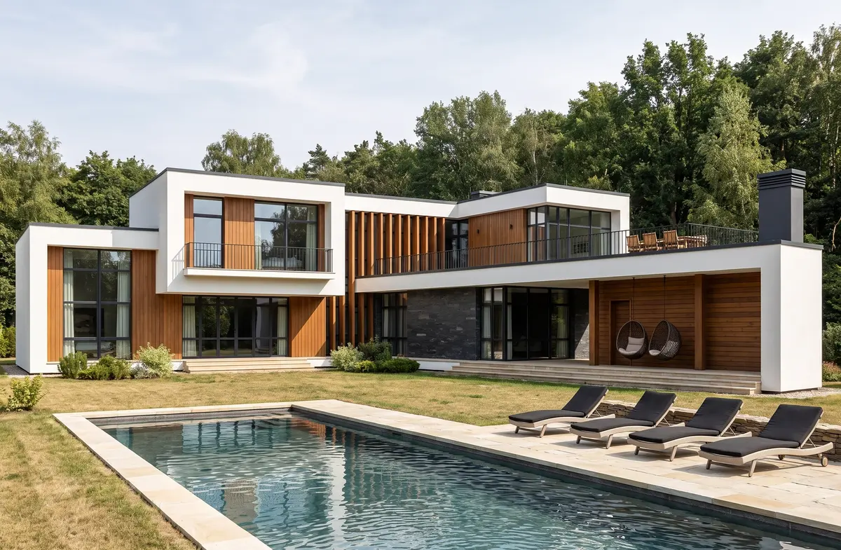 House viewed from the outdoor pool