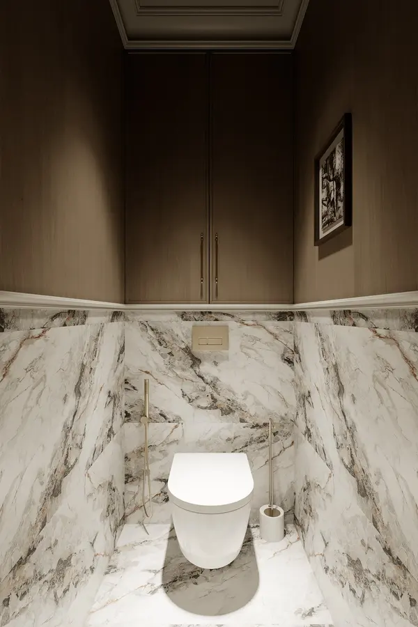 Apartment interior design in starom fonde 67m². Kutuzovskiy prospekt, Bathroom